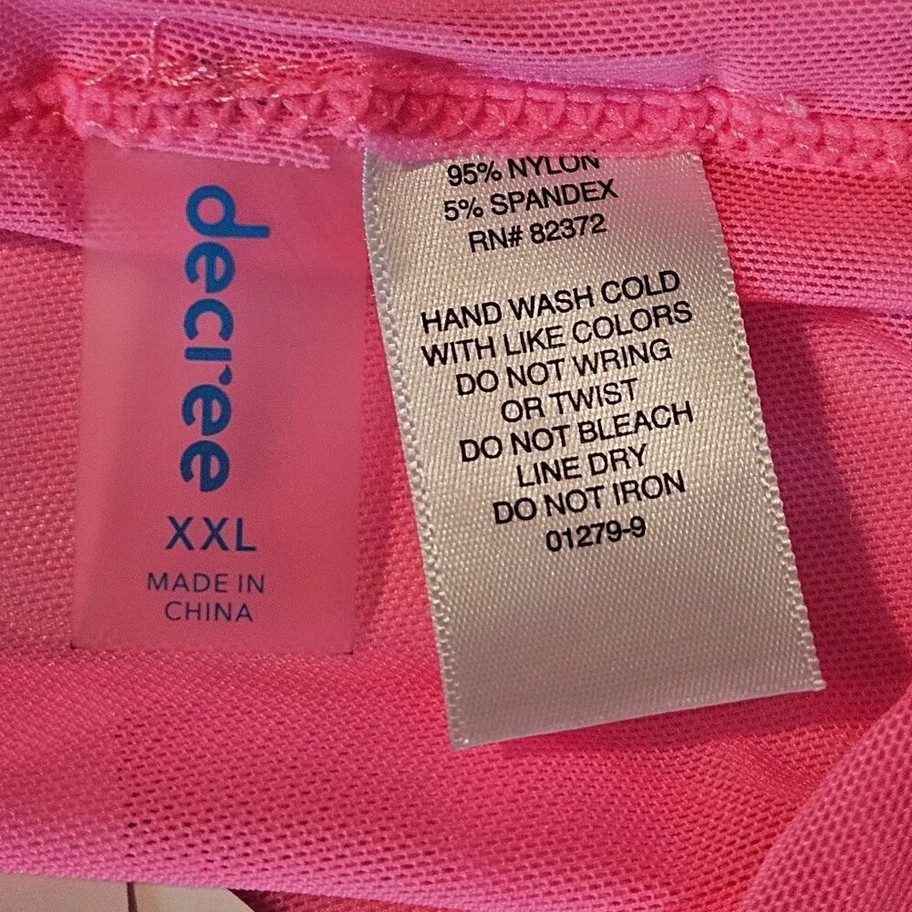 Decree Summer Daze Swim Adjustable Skirt Tie Wrap Full Coverage Electric Pink XX